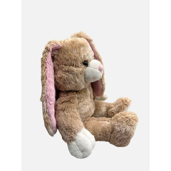 Build a Bear Cinnamon Pink Ear 15" Easter Rabbit Plush Brown Tan Swirl Plush Toy - Picture 5 of 7